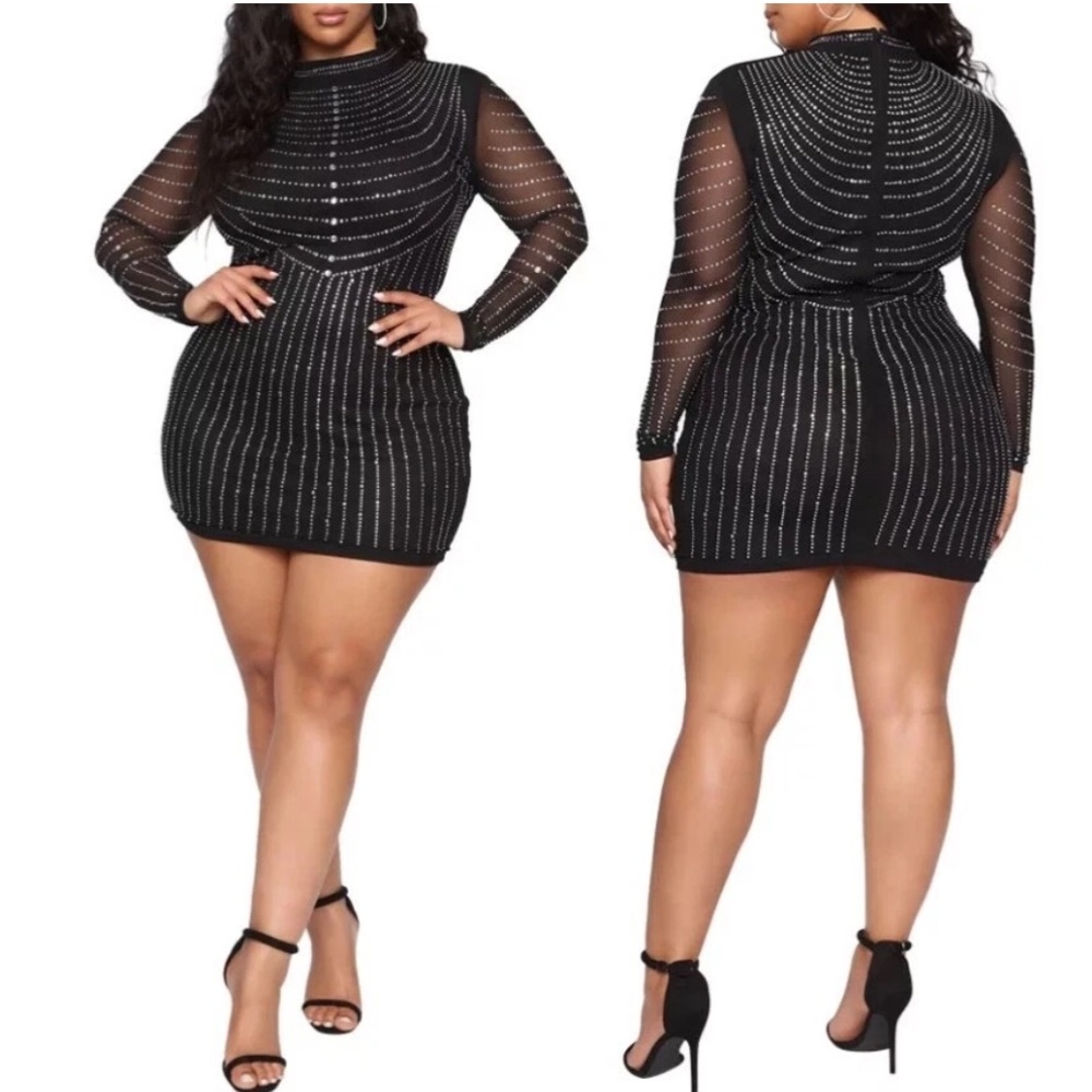 Dripping In Diamond Bodycon Mini Dress - Picture 4 of 12